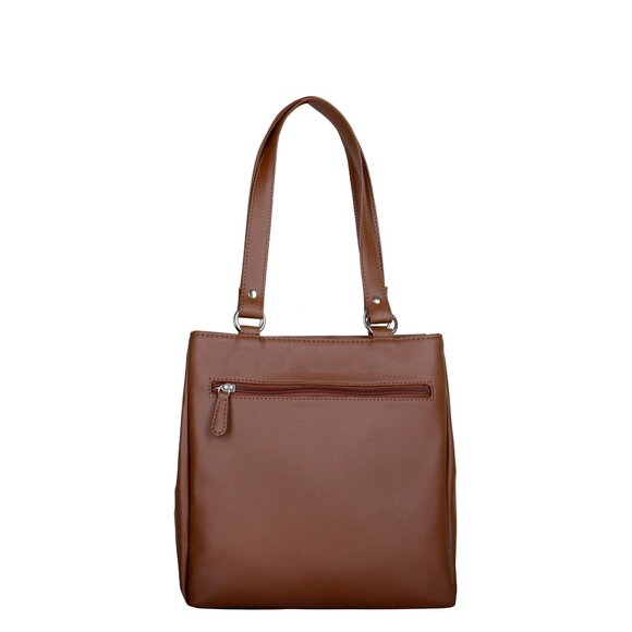 Printed Leather Shoulder Tote Bag for Women – Top Handle Handbag Purse Work - Picture 9 of 9